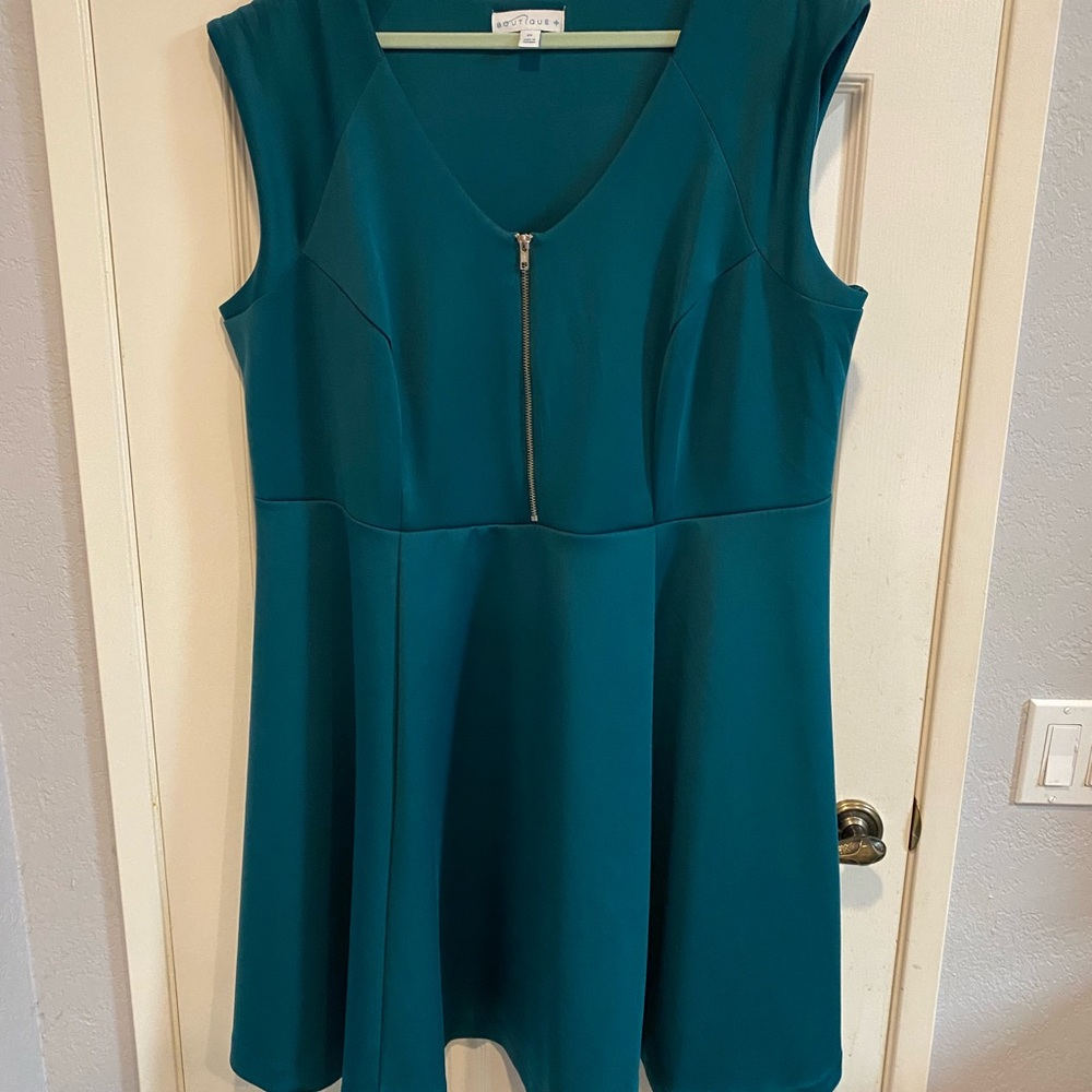 Green Zip-Front Dress size 2X